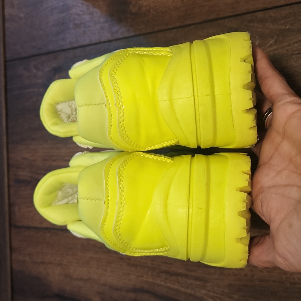 Chunky Lug Neon Sneakers - Picture 8 of 16